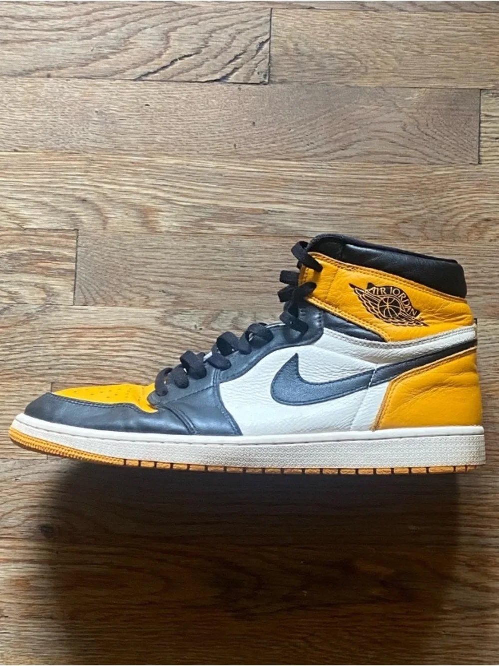 Nike Air Jordan 1 Retro High OG Taxi Yellow Toe 555088-711 Men's Size 14